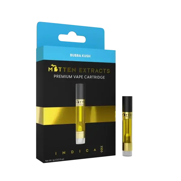 Mitten Extracts Bubba Kush 1g Vape Cartridge