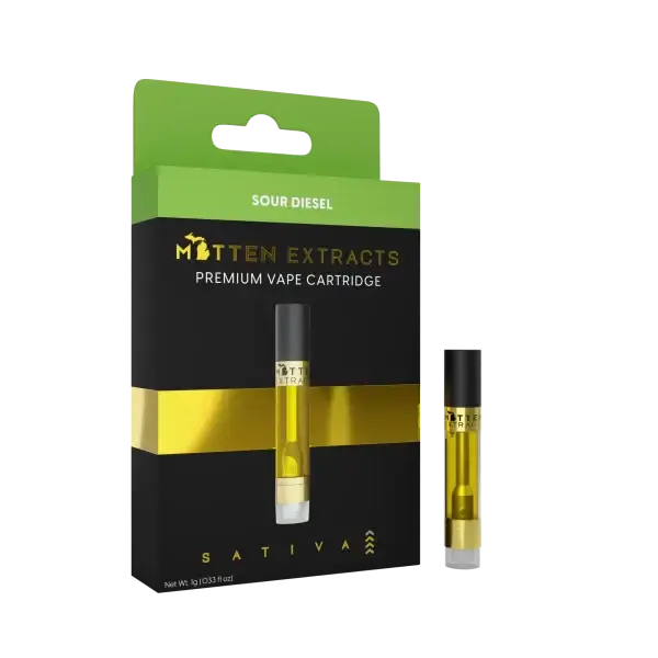 Mitten Extracts Sour Diesel 1g Vape Cartridge